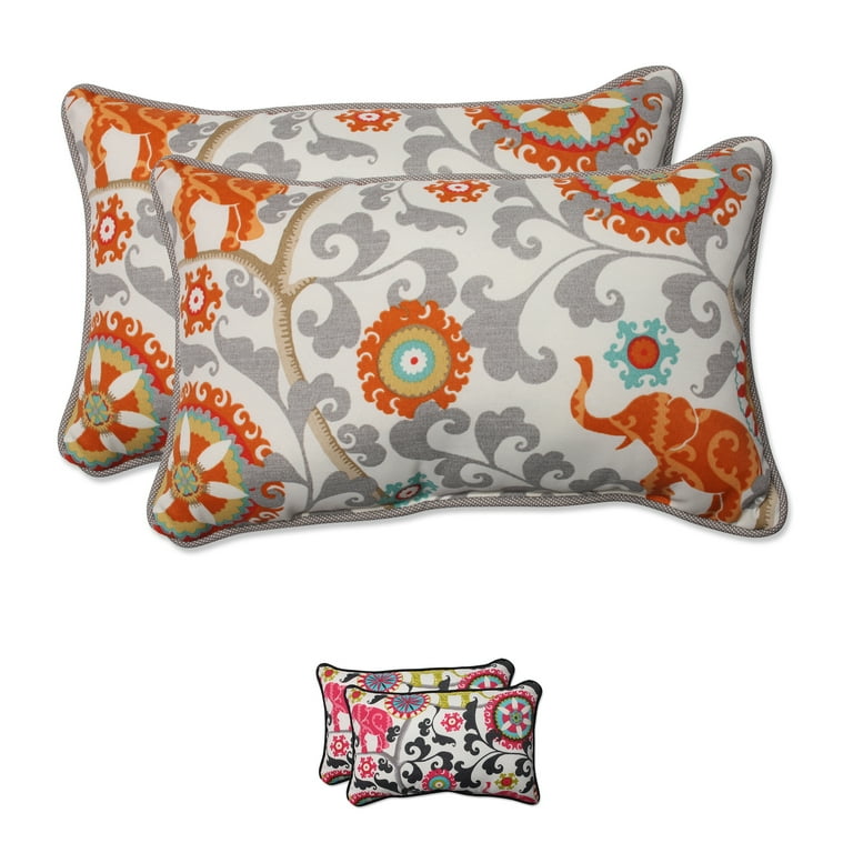 11.5 x 18.5 Blue 2 Pack Pillow Perfect 585840 Outdoor/Indoor Zoe Mallard Lumbar Pillows 11.5 x 18.5 Blue 2 Pack Pillow Perfect 585840 Outdoor/Indoor Zoe Mallard Lumbar Pillows